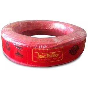 FIO CABO FLEXIVEL 2,5MM 100M TECHFIO 028 VERMELHO