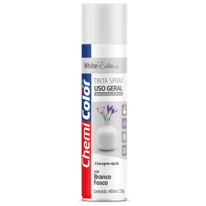 SPRAY TINTA UG BRANCO FOSCO CHEMICOLOR 400ML 680123