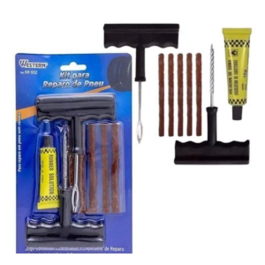 KIT REPARO P/PNEUS S/CAMARA 08PÇ WESTERN KR-002