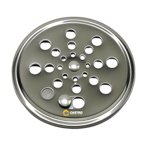 SS METAIS GRELHA INOX C/FECHO REDONDA 100MM 1001