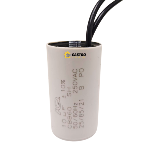 CAPACITOR VENTIL PAREDE 2 FIOS 10UF 250V (PCT:05UN.)