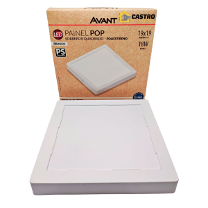 AVANT PLAFON SOBR-QUA-19-BR6500K-18W-BIV-1080-PS-BR