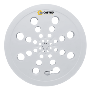 GRELHA PVC 150MM REDONDA COM FECHO BRANCO 180002 OVERTIME